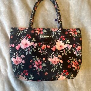 Steve Madden Floral Black Bag/ Lunch Box